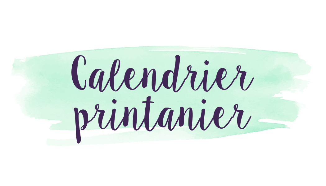 Calendrier Printanier